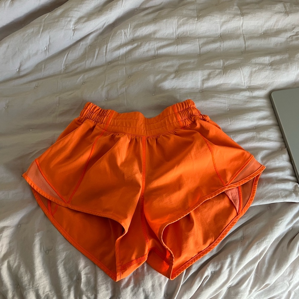 Lululemon orange hotty hot shorts